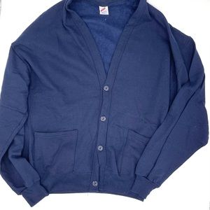 Jerzees Ladies Vintage navy Cardigan